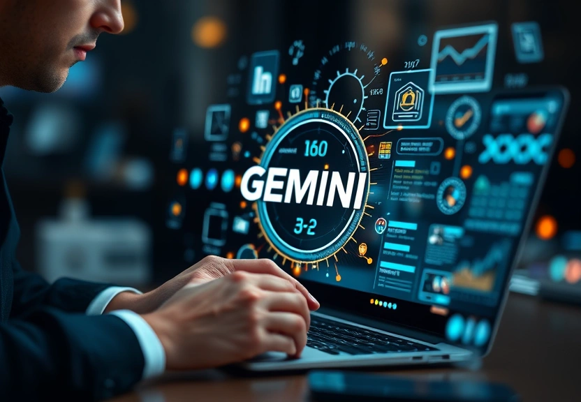 Representação visual: A influência do Gemini 2.5 nas plataformas de redes sociais e marketing digital