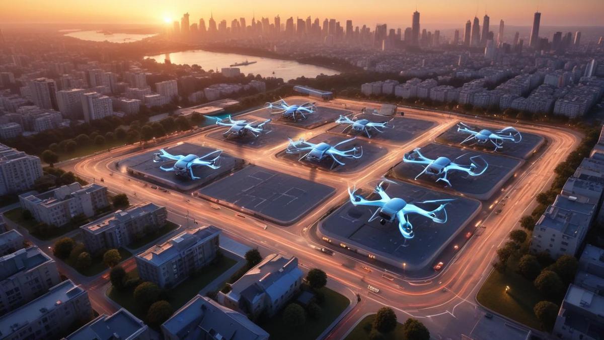 Integração de drones inteligentes e inovação em transporte